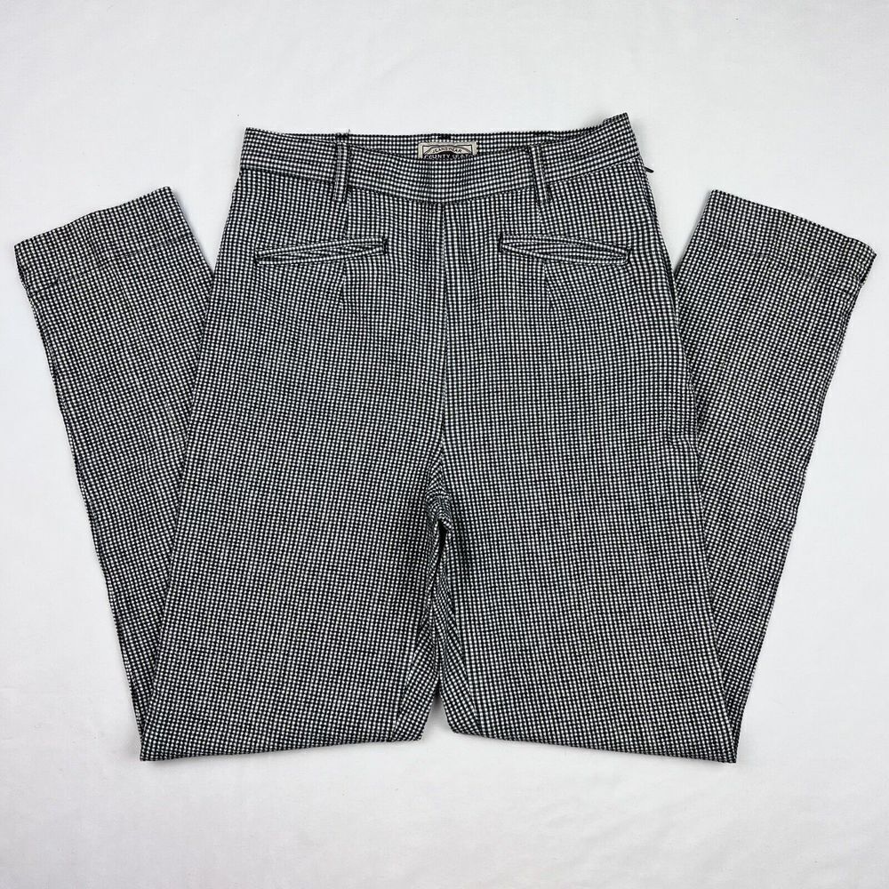 90s Vintage 50s Retro County Seat  Jeanswear XS Gingham Black High Waist Pants